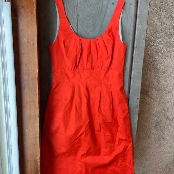 J Crew ORANGE sleeveless dress | size 4 - Picture 2 of 9